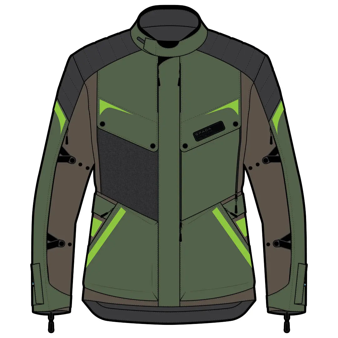 Spada Vanguard CE Waterproof Textile Jacket Forest Green FREE UK Delivery, FREE 365 Day Returns | Moto Central