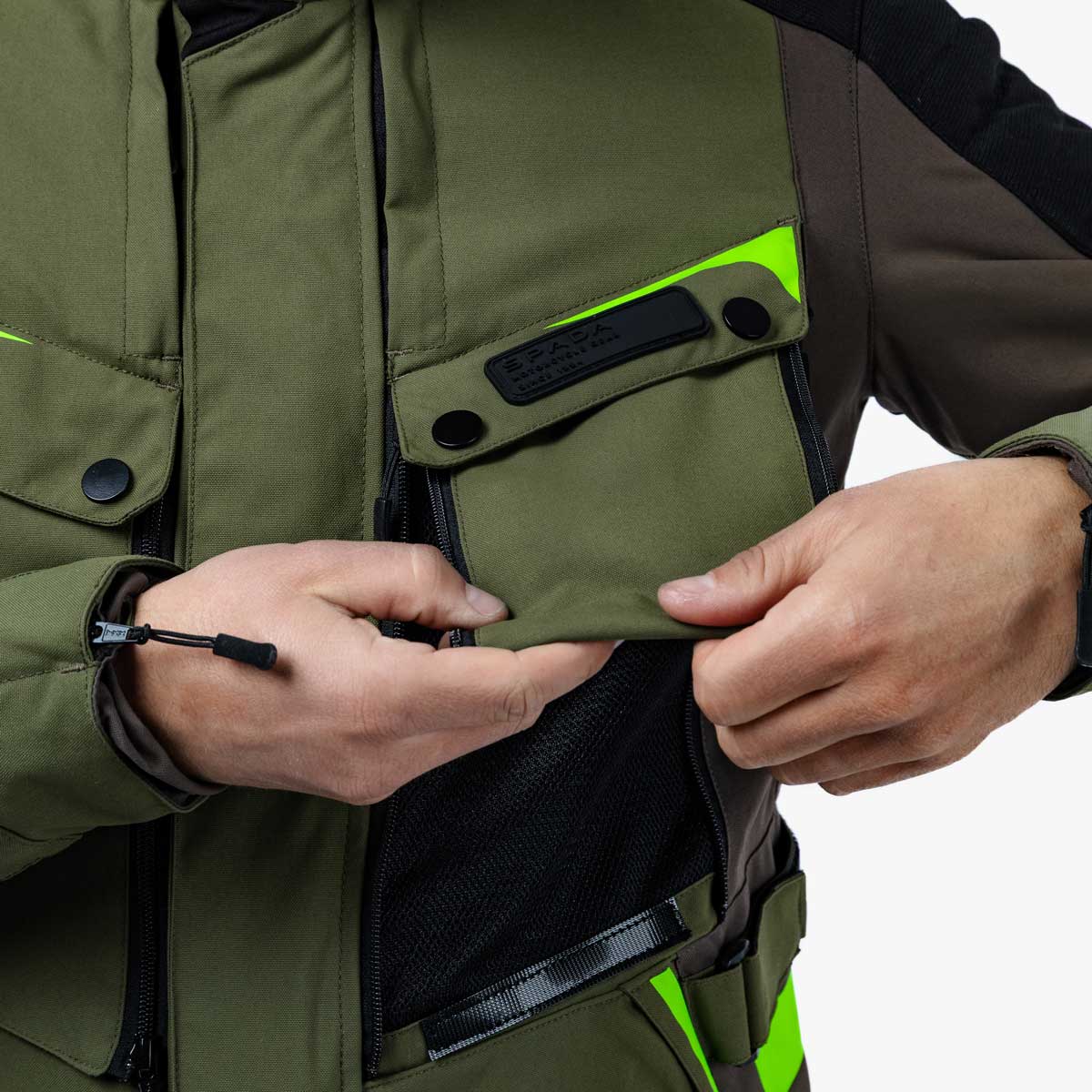 Spada Vanguard CE Waterproof Textile Jacket Forest Green FREE UK Delivery, FREE 365 Day Returns | Moto Central