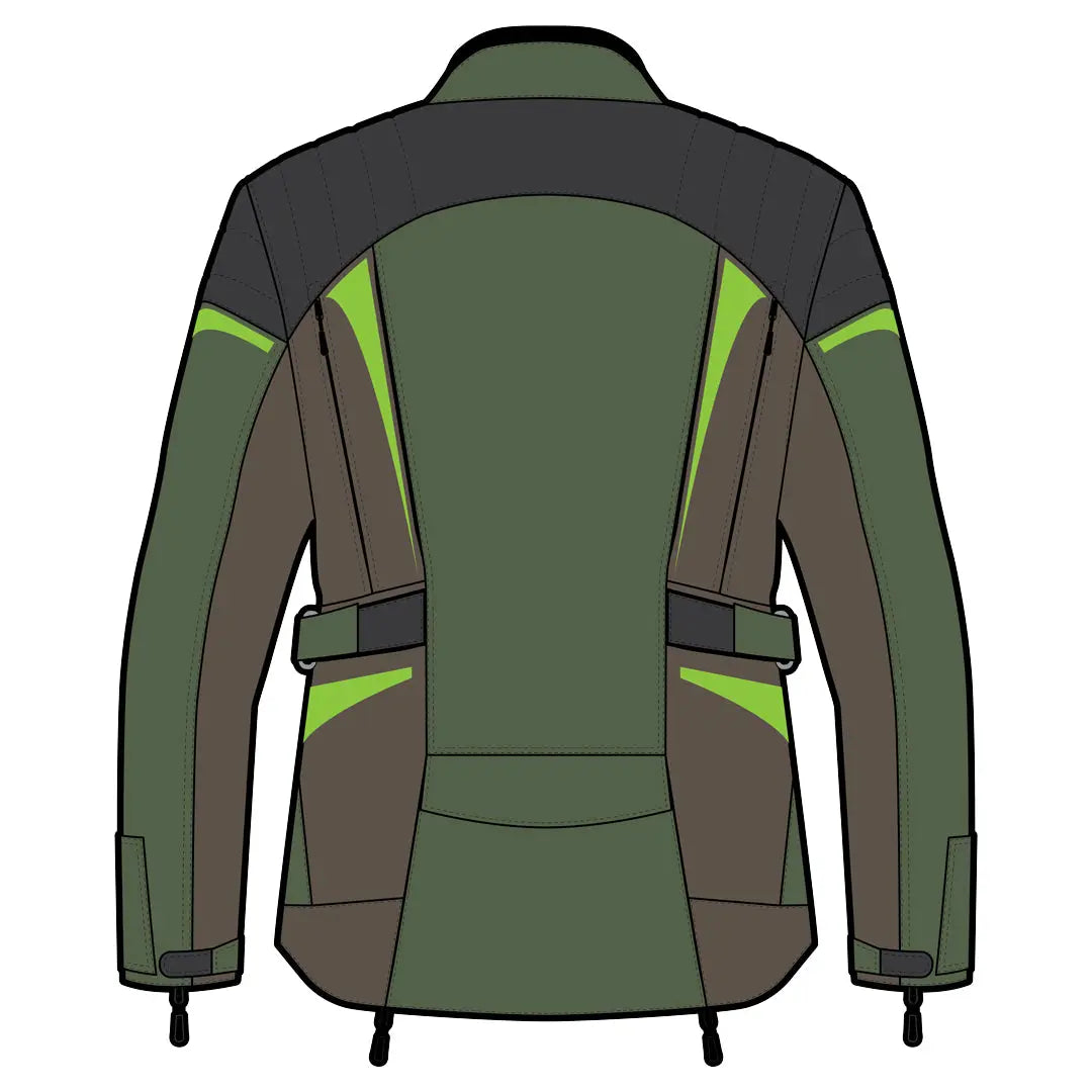 Spada Vanguard CE Waterproof Textile Jacket Forest Green FREE UK Delivery, FREE 365 Day Returns | Moto Central
