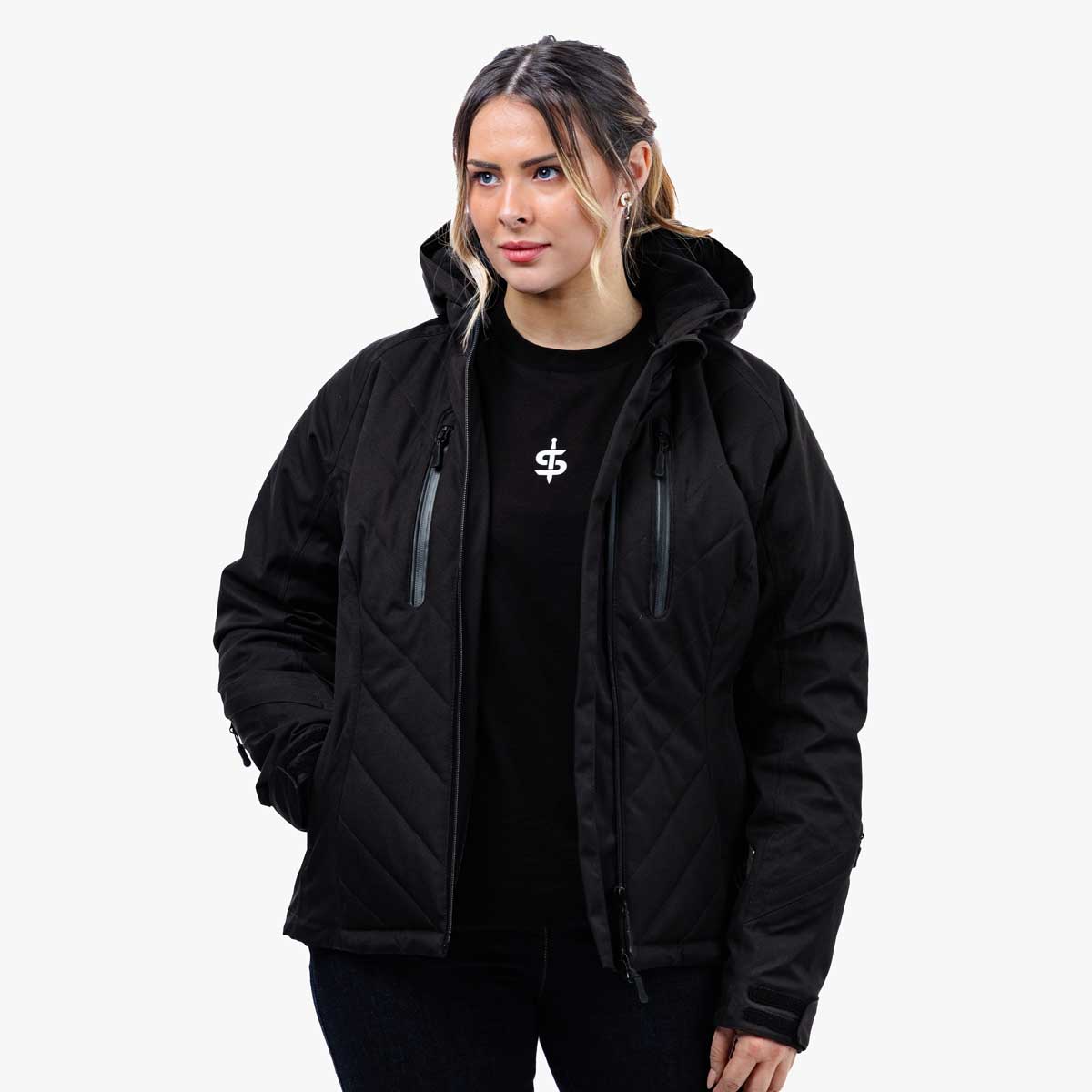 Spada Bella CE Waterproof Ladies Quilted Textile Jacket Black FREE UK Delivery, FREE 365 Day Returns | Moto Central