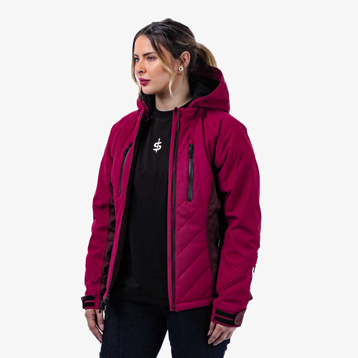 Spada Bella CE Waterproof Ladies Quilted Textile Jacket Port Red FREE UK Delivery, FREE 365 Day Returns | Moto Central