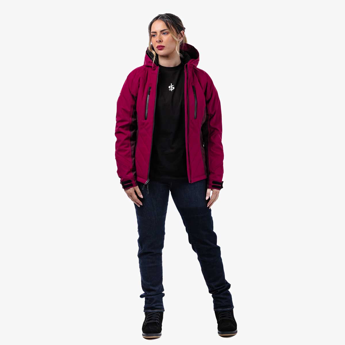 Spada Bella CE Waterproof Ladies Quilted Textile Jacket Port Red FREE UK Delivery, FREE 365 Day Returns | Moto Central