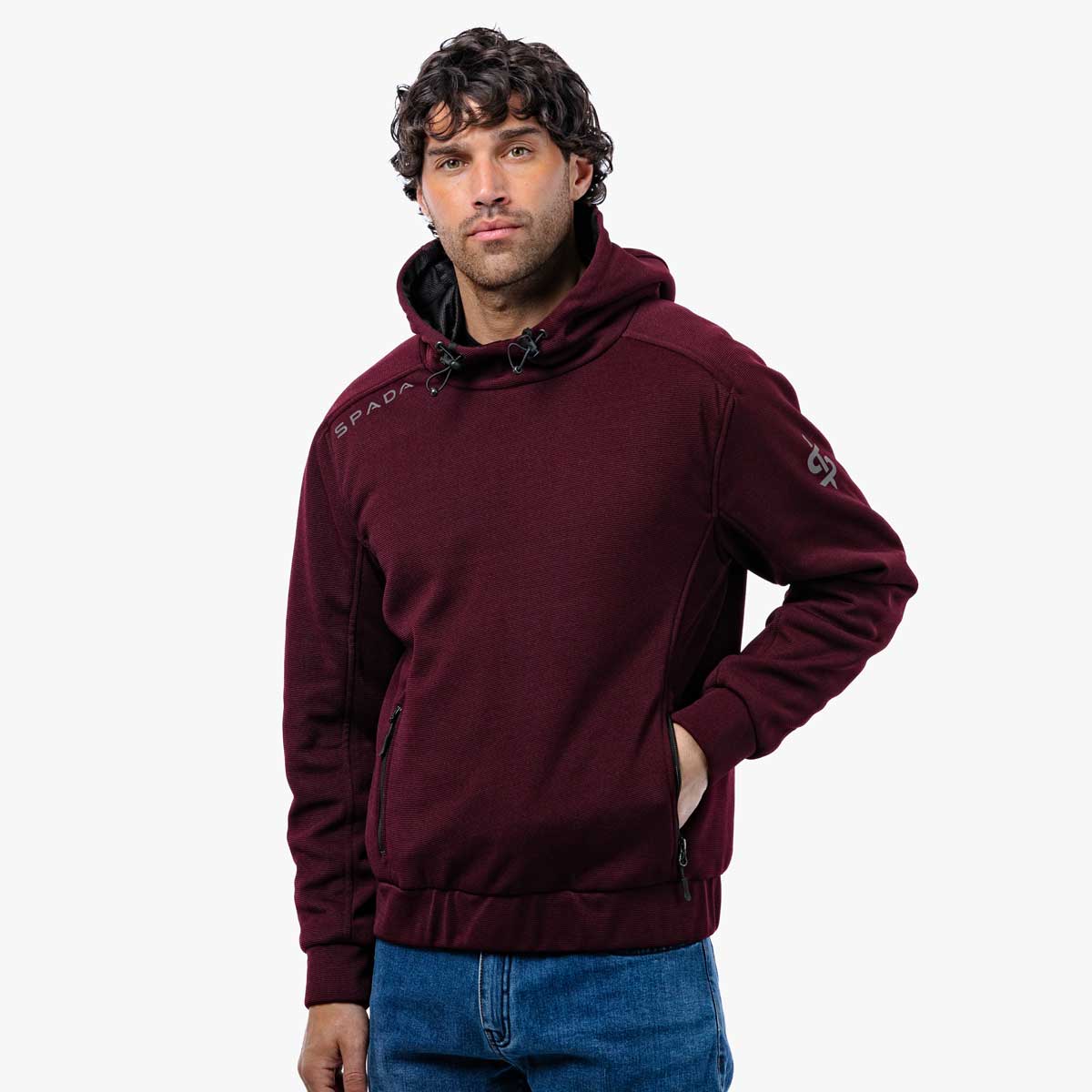 Spada Blade CE Hoodie Port Red FREE UK Delivery, FREE 365 Day Returns | Moto Central
