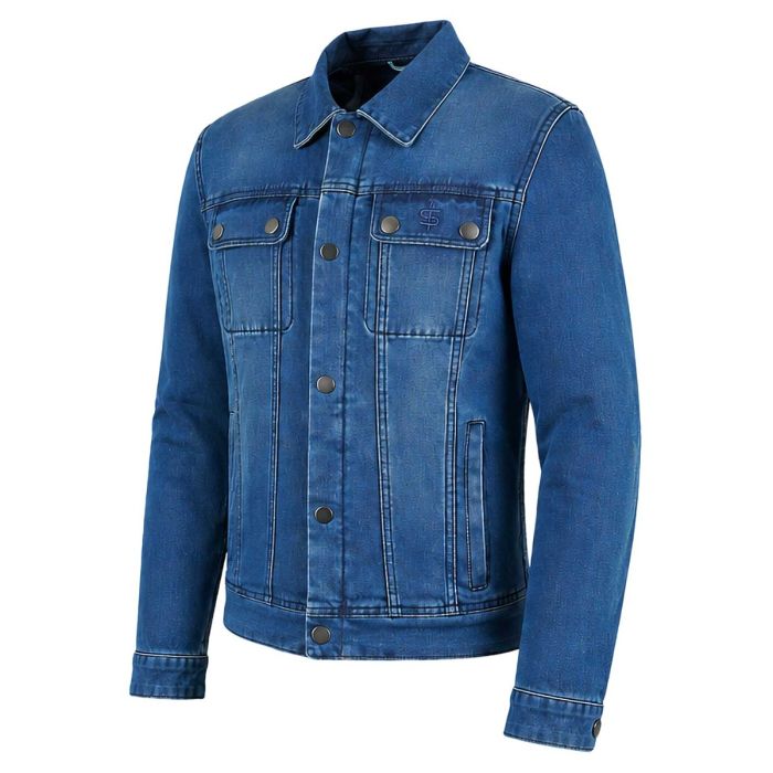 Spada Tura Trucker CE Denim Jacket Washed Blue
