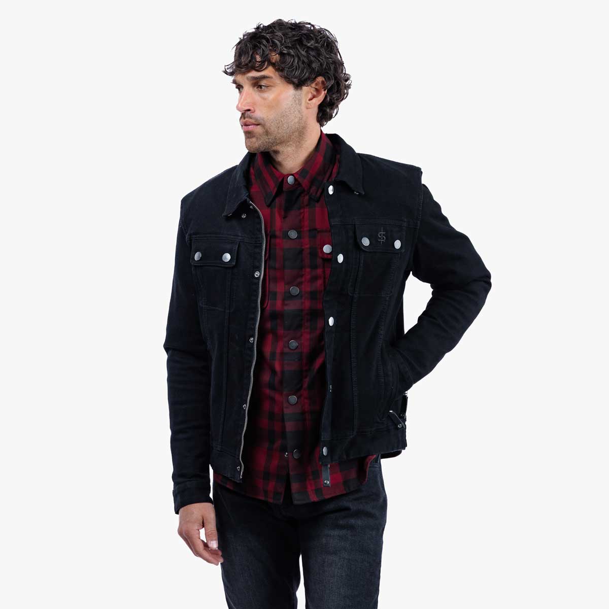 Spada Tura Trucker CE Denim Jacket Solid Black FREE UK Delivery, FREE 365 Day Returns | Moto Central
