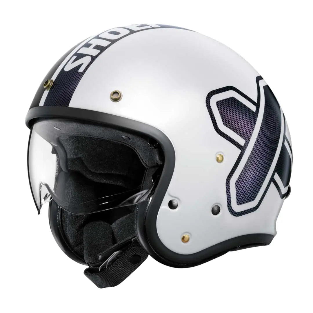 Shoei J.O2 Crosslogo 2 TC-6 White FREE UK Delivery, FREE 365 Day Returns | Moto Central