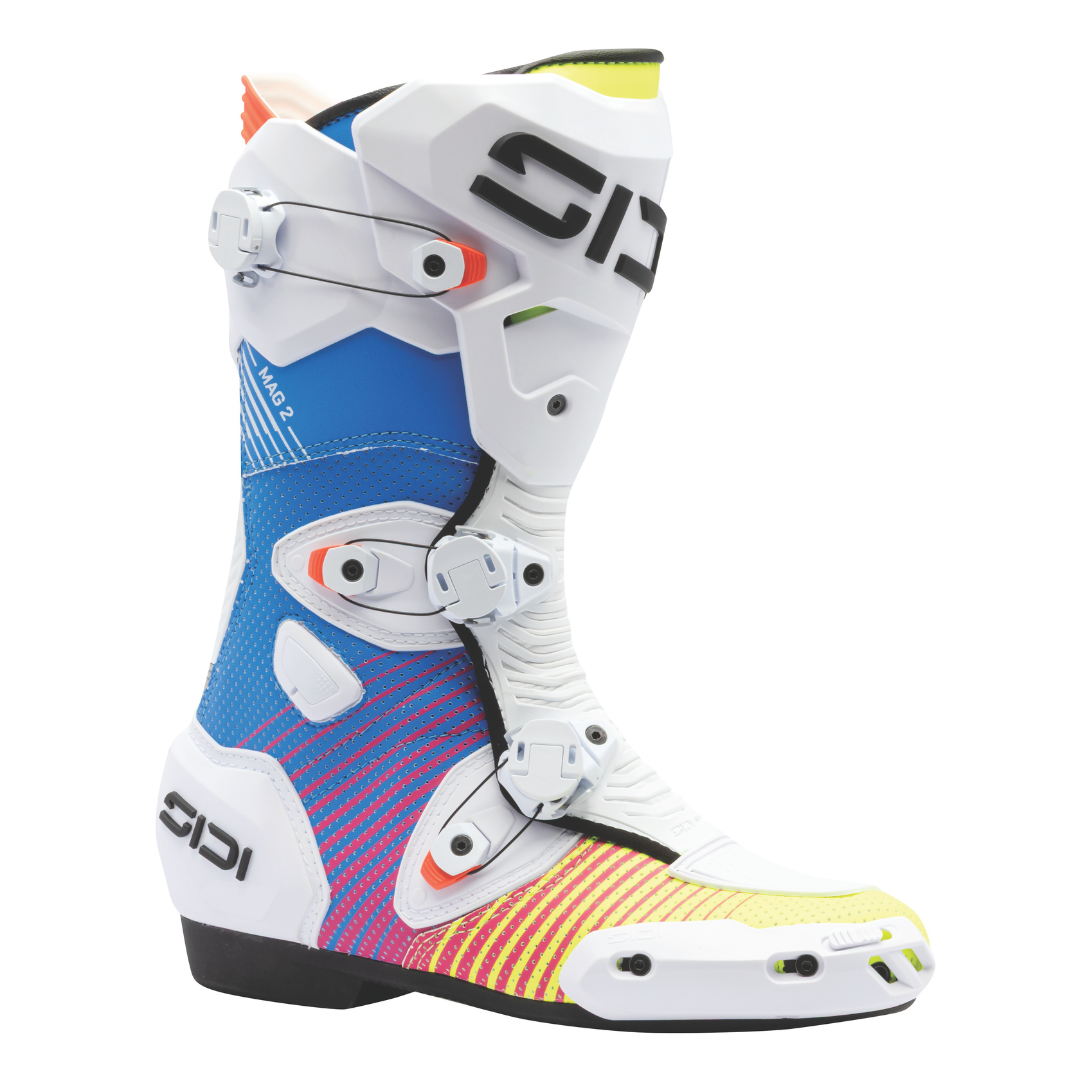 Sidi Mag 2 Air CE Boots LE Alvaro Bautista White FREE UK Delivery, FREE 365 Day Returns | Moto Central