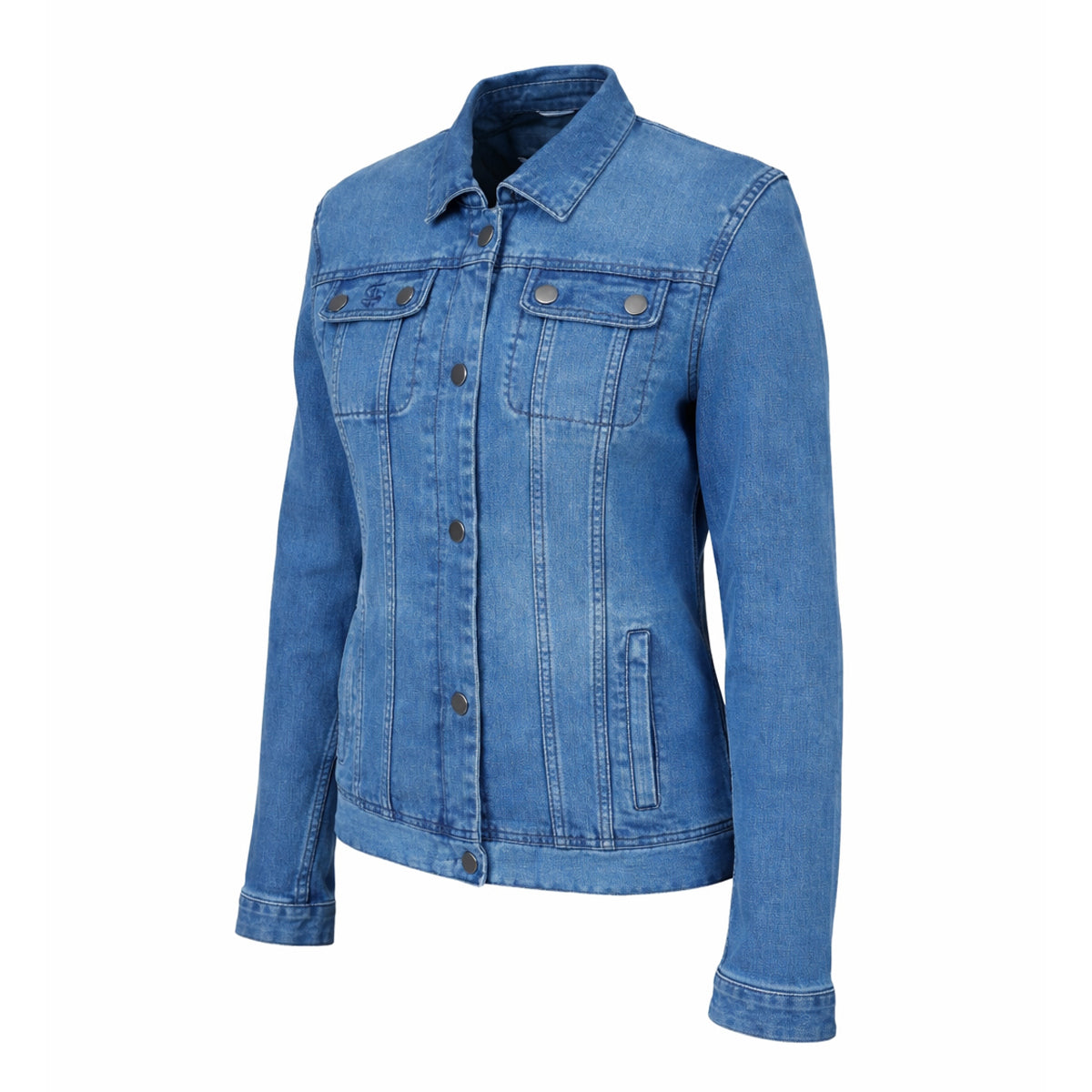 Spada Tura Trucker CE Ladies Textile Jacket Washed Blue FREE UK Delivery, FREE 365 Day Returns | Moto Central