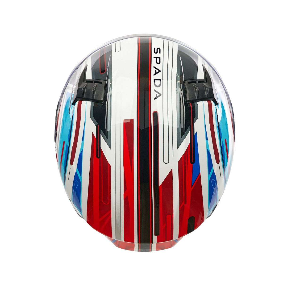 Spada Raiden 3 Cyclone White / Red / Blue FREE UK Delivery, FREE 365 Day Returns | Moto Central