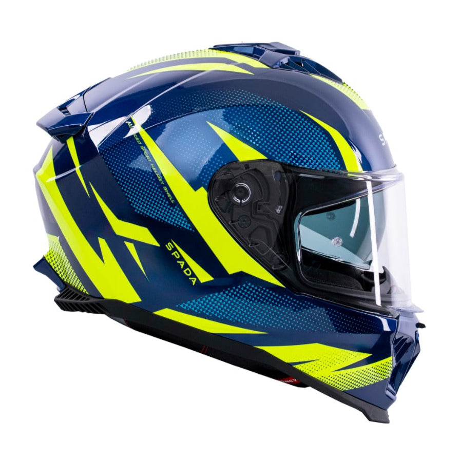 Spada SP18 Vertex Blue / Yellow FREE UK Delivery, FREE 365 Day Returns | Moto Central