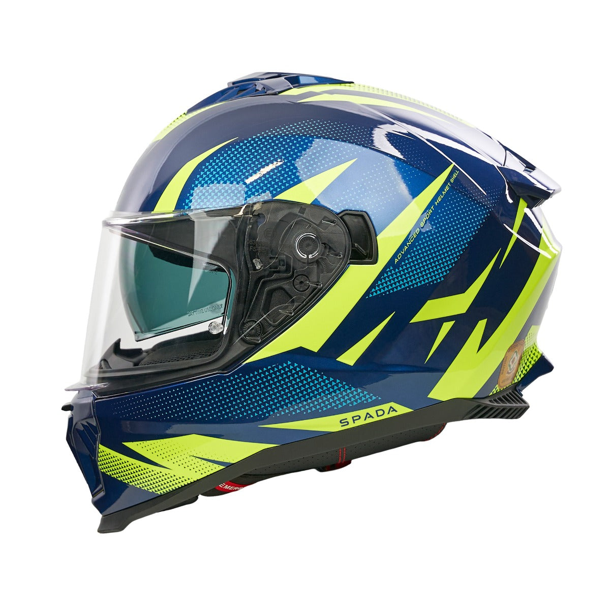 Spada SP18 Vertex Blue / Yellow FREE UK Delivery, FREE 365 Day Returns | Moto Central