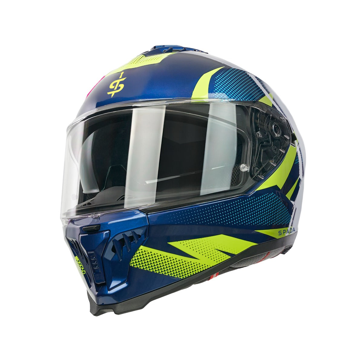 Spada SP18 Vertex Blue / Yellow FREE UK Delivery, FREE 365 Day Returns | Moto Central