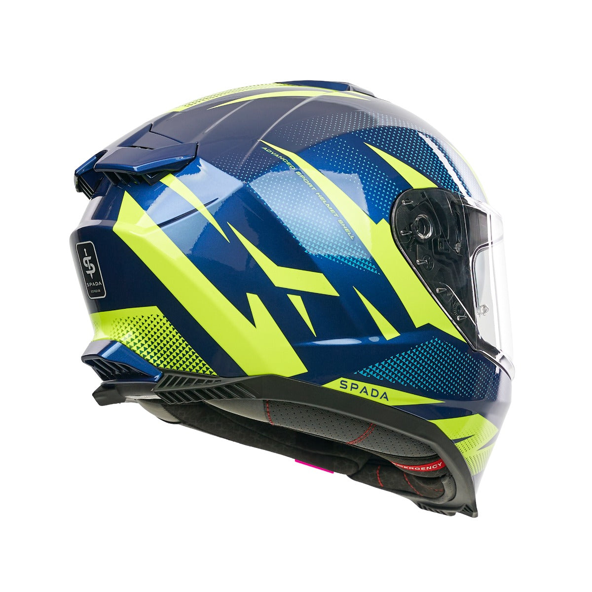 Spada SP18 Vertex Blue / Yellow FREE UK Delivery, FREE 365 Day Returns | Moto Central