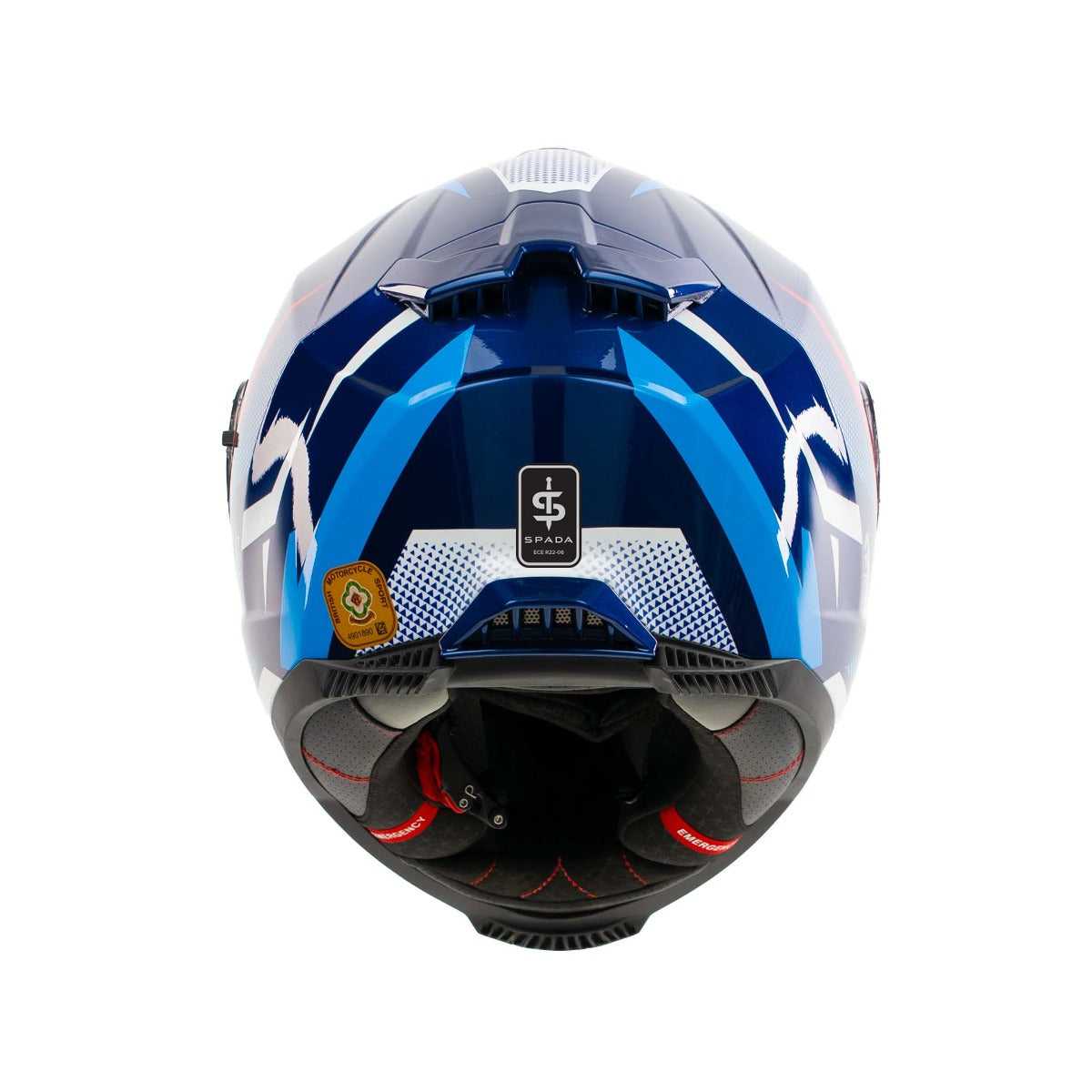 Spada SP18 Vertex Blue / Red / White FREE UK Delivery, FREE 365 Day Returns | Moto Central