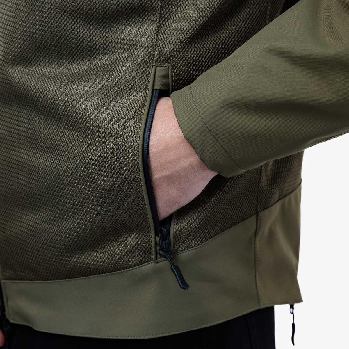 Spada Cafe Air CE Textile Jacket Olive Green FREE UK Delivery, FREE 365 Day Returns | Moto Central