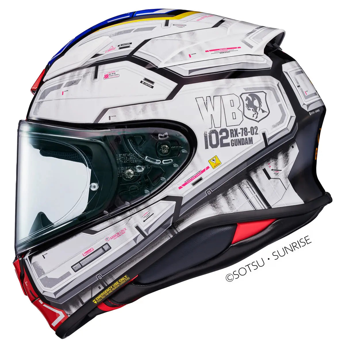 Shoei NXR2 RX-78-02 Gundam TC10 White FREE UK Delivery, FREE 365 Day Returns | Moto Central