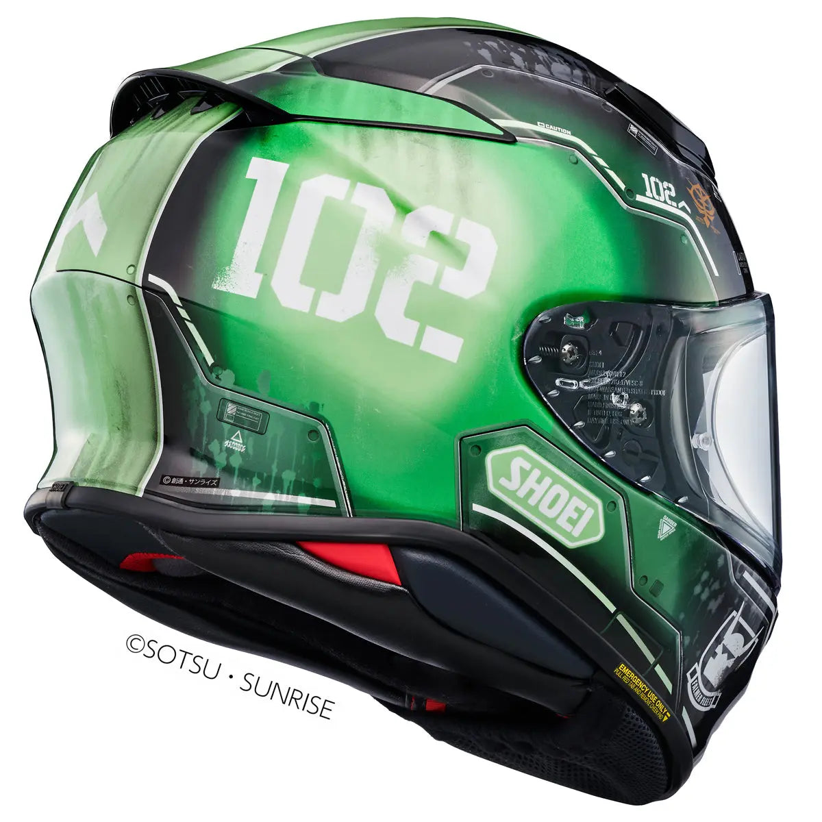 Shoei NXR2 MS-06C-6 Zaku 2 TC4 Green FREE UK Delivery, FREE 365 Day Returns | Moto Central