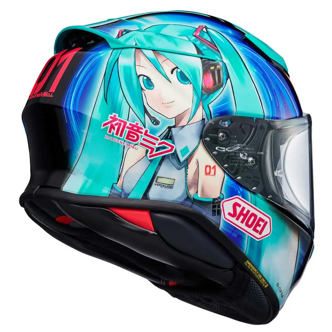 Shoei NXR2 Hatsune Miku TC4 Green FREE UK Delivery, FREE 365 Day Returns | Moto Central