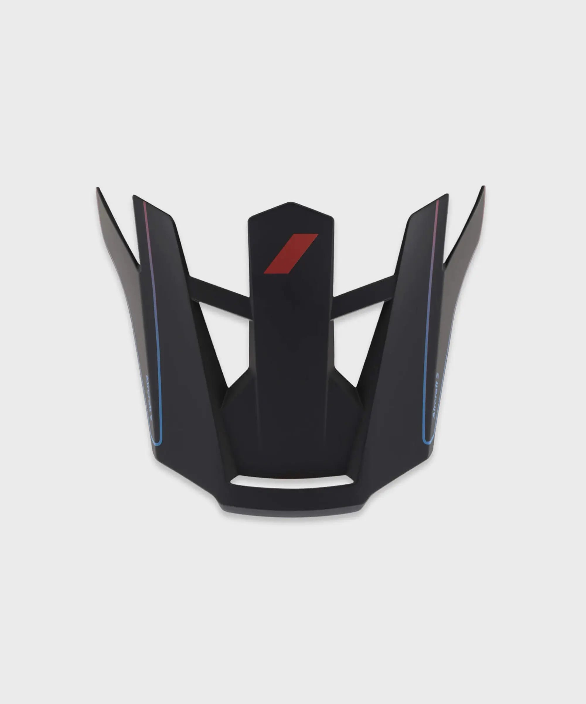 100% Aircraft 2 Replacement Visor Carbon Steel Blue / Neon Red - FREE UK Shipping, FREE 365 Day Returns | Moto Central