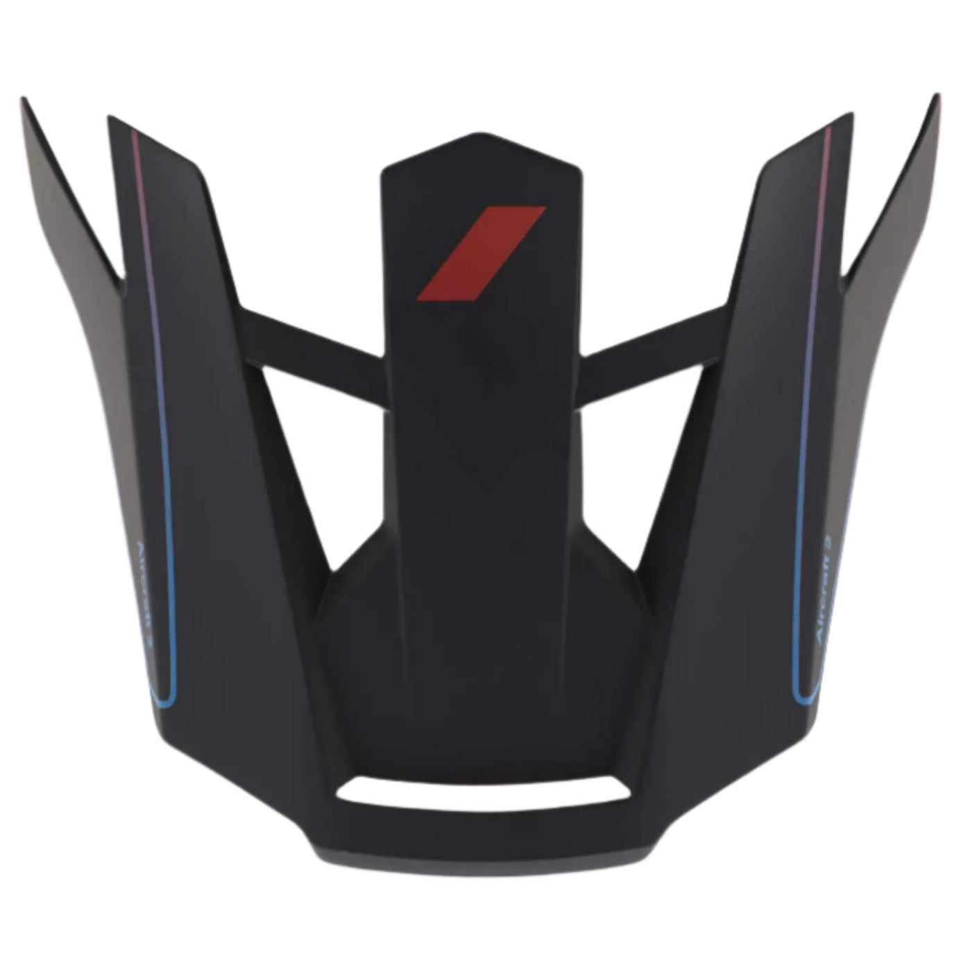 100% Aircraft 2 Replacement Visor Carbon Steel Blue / Neon Red - FREE UK Shipping, FREE 365 Day Returns | Moto Central