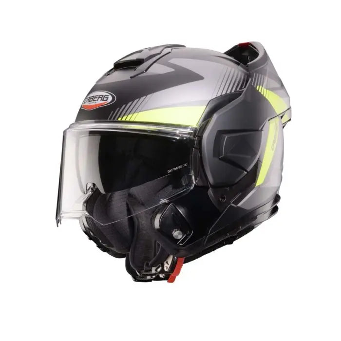 Caberg Trip Lunar Matt Black / Grey / Fluo Yellow FREE UK Delivery, FREE 365 Day Returns | Moto Central