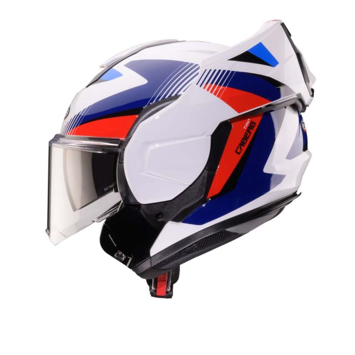 Caberg Trip Lunar White / Red / Blue / Light Blue FREE UK Delivery, FREE 365 Day Returns | Moto Central