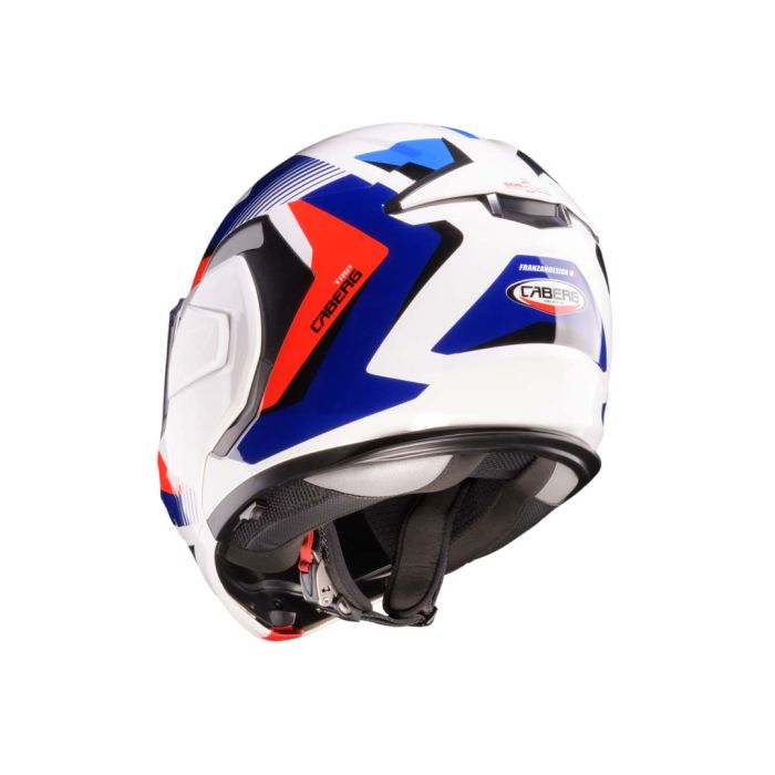 Caberg Trip Lunar White / Red / Blue / Light Blue FREE UK Delivery, FREE 365 Day Returns | Moto Central