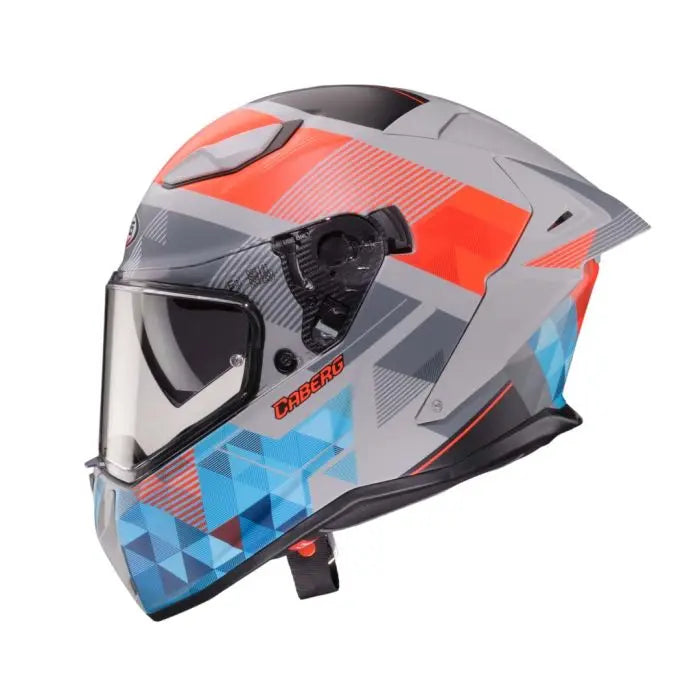 Caberg Drift Evo 2 Prism Matt Grey / Fluo Red / Blue FREE UK Delivery, FREE 365 Day Returns | Moto Central