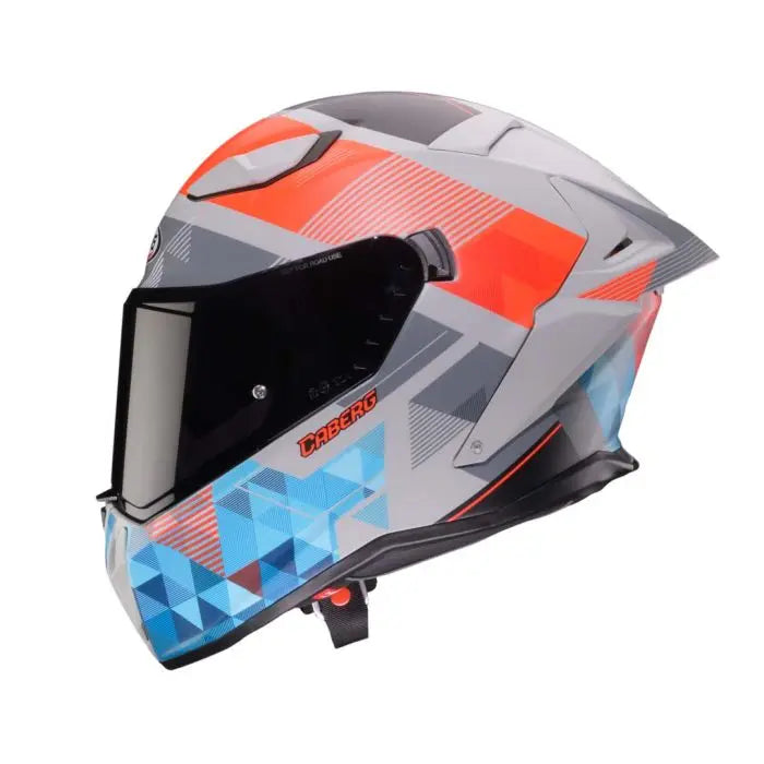 Caberg Drift Evo 2 Prism Matt Grey / Fluo Red / Blue FREE UK Delivery, FREE 365 Day Returns | Moto Central