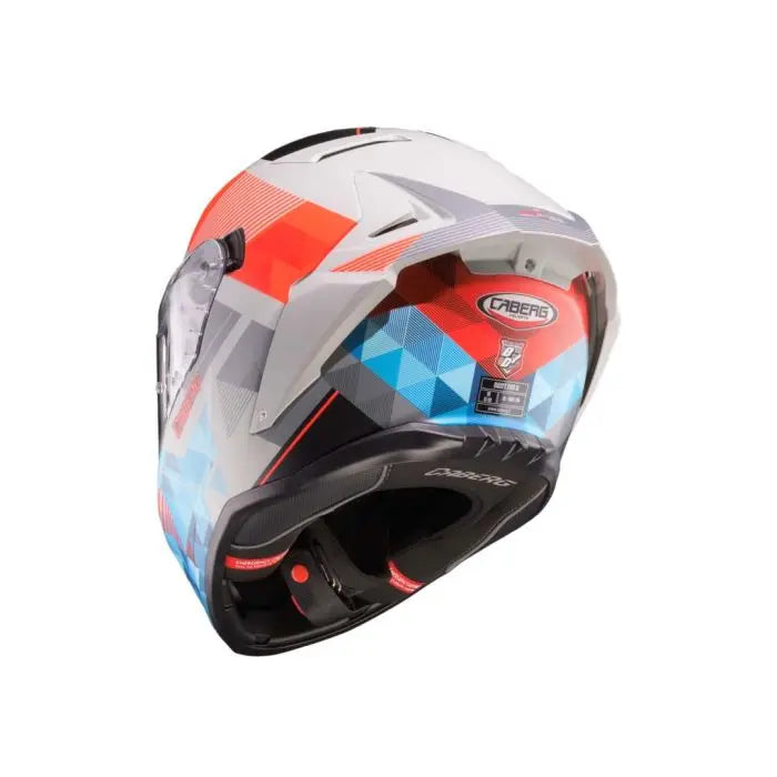 Caberg Drift Evo 2 Prism Matt Grey / Fluo Red / Blue FREE UK Delivery, FREE 365 Day Returns | Moto Central