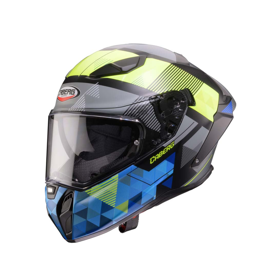 Caberg Drift Evo 2 Prism Matt Black / Fluo Yellow / Blue - FREE UK Delivery, FREE 365 Day Returns | Moto Central