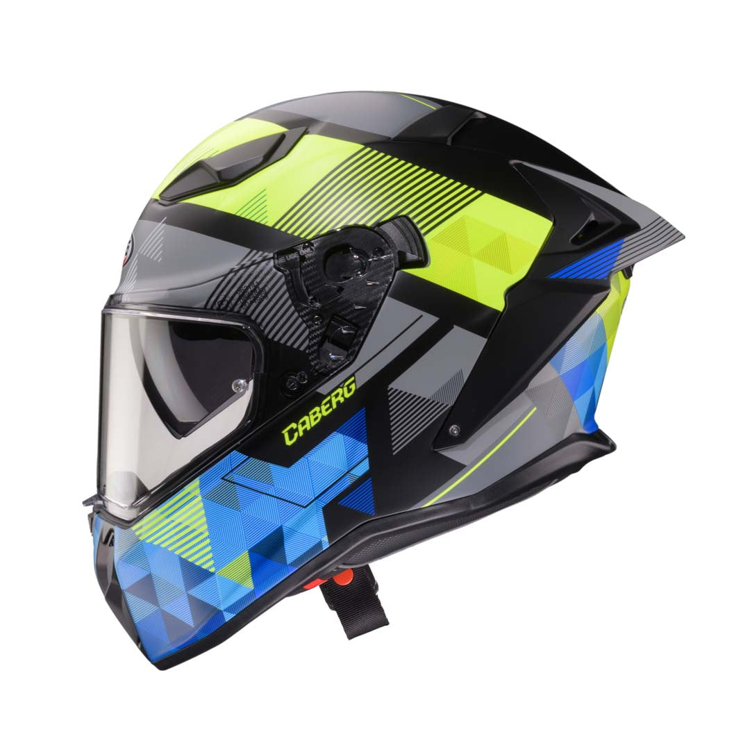 Caberg Drift Evo 2 Prism Matt Black / Fluo Yellow / Blue - FREE UK Delivery, FREE 365 Day Returns | Moto Central