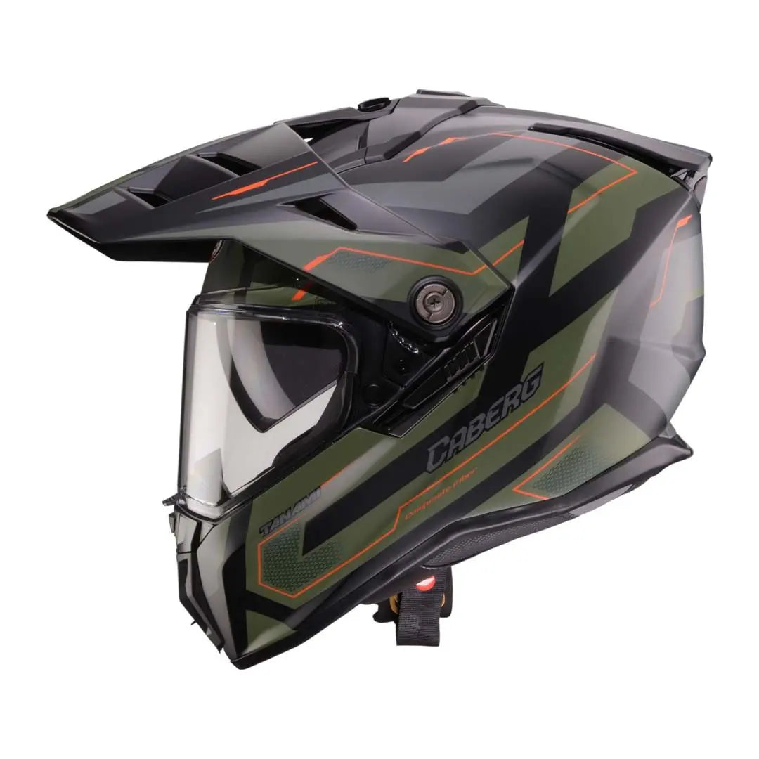 Caberg Tanami Ranger Matt Black / Military Green / Orange FREE UK Delivery, FREE 365 Day Returns | Moto Central