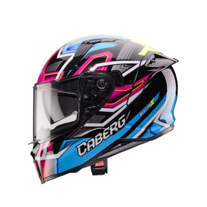 Caberg Avalon X Brama Black / Light Blue / Fluo Yellow / Fuchsia FREE UK Delivery, FREE 365 Day Returns | Moto Central