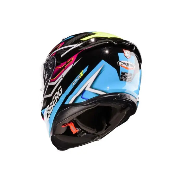 Caberg Avalon X Brama Black / Light Blue / Fluo Yellow / Fuchsia FREE UK Delivery, FREE 365 Day Returns | Moto Central