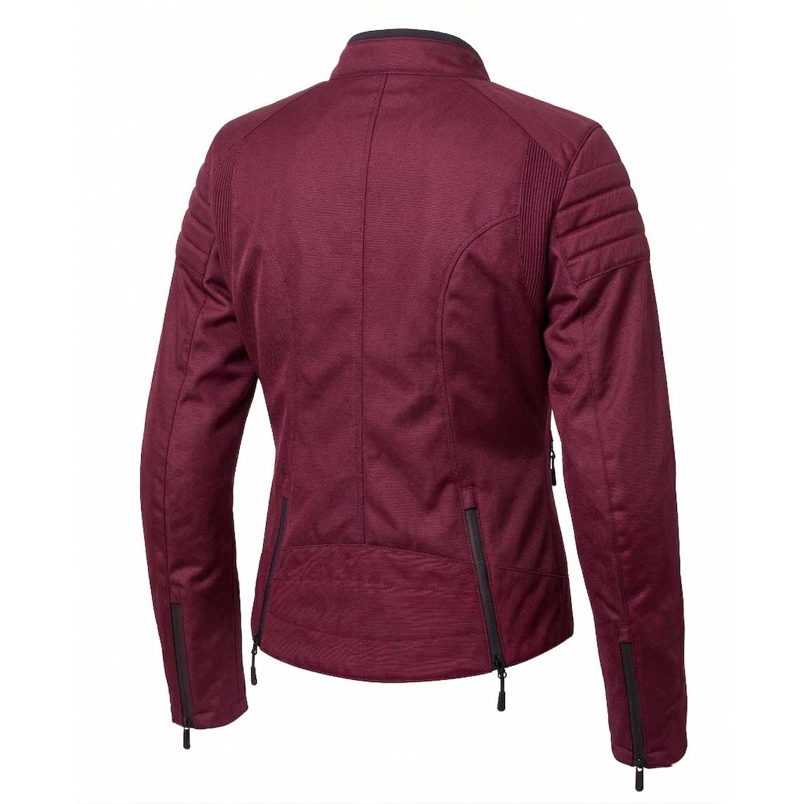 Spada Cafe Flux CE Ladies Textile Jacket Berry Red FREE UK Delivery, FREE 365 Day Returns | Moto Central