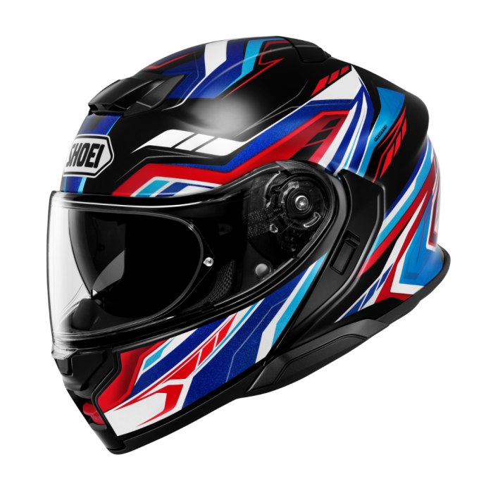 Shoei Neotec 3 Voryx TC-10 Blue / Red / White FREE UK Delivery, FREE 365 Day Returns | Moto Central