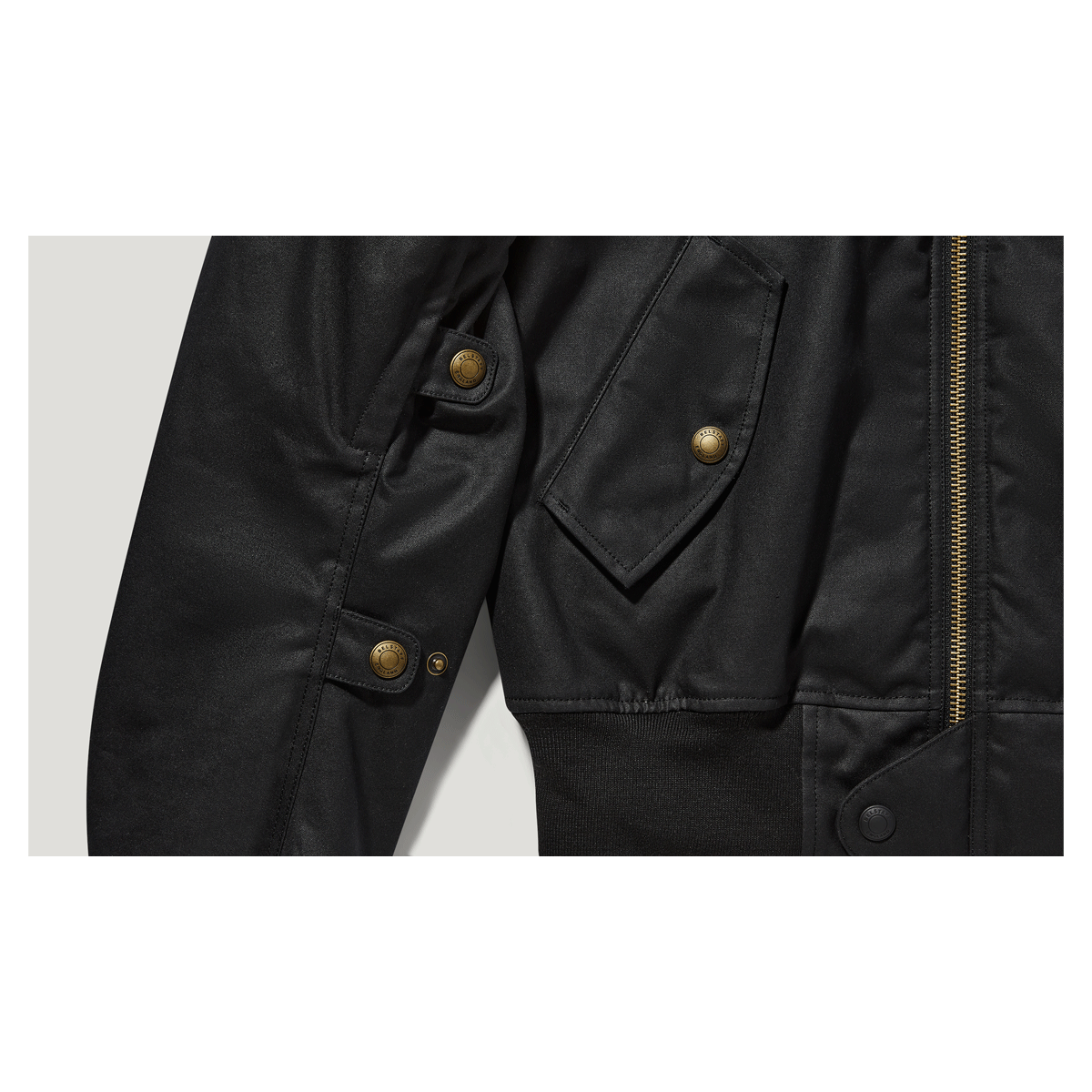Belstaff Brecon Bomber Ultracore 8oz Waxed Cotton Jacket Black FREE UK Delivery, FREE 365 Day Returns | Moto Central