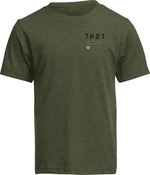Thor Stamp Youth T-Shirt Olive - FREE UK Shipping, FREE 365 Day Returns | Moto Central