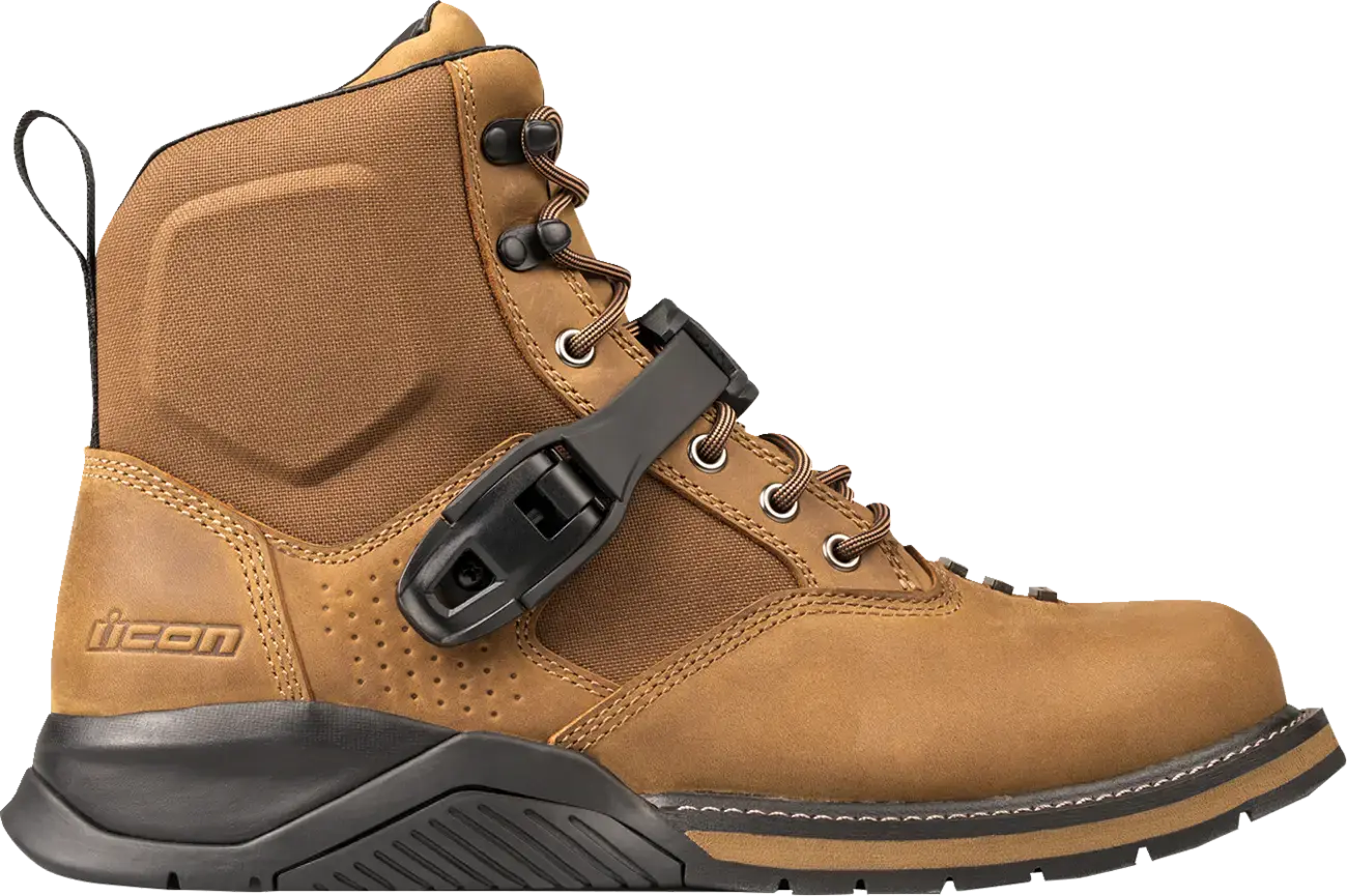 Icon SD6 Waterproof CE Boots Brown - FREE UK Shipping, FREE 365 Day Returns | Moto Central