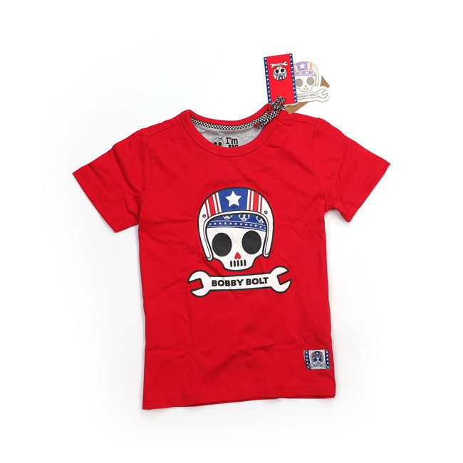 Bobby Bolt USA Kids T-Shirt Red