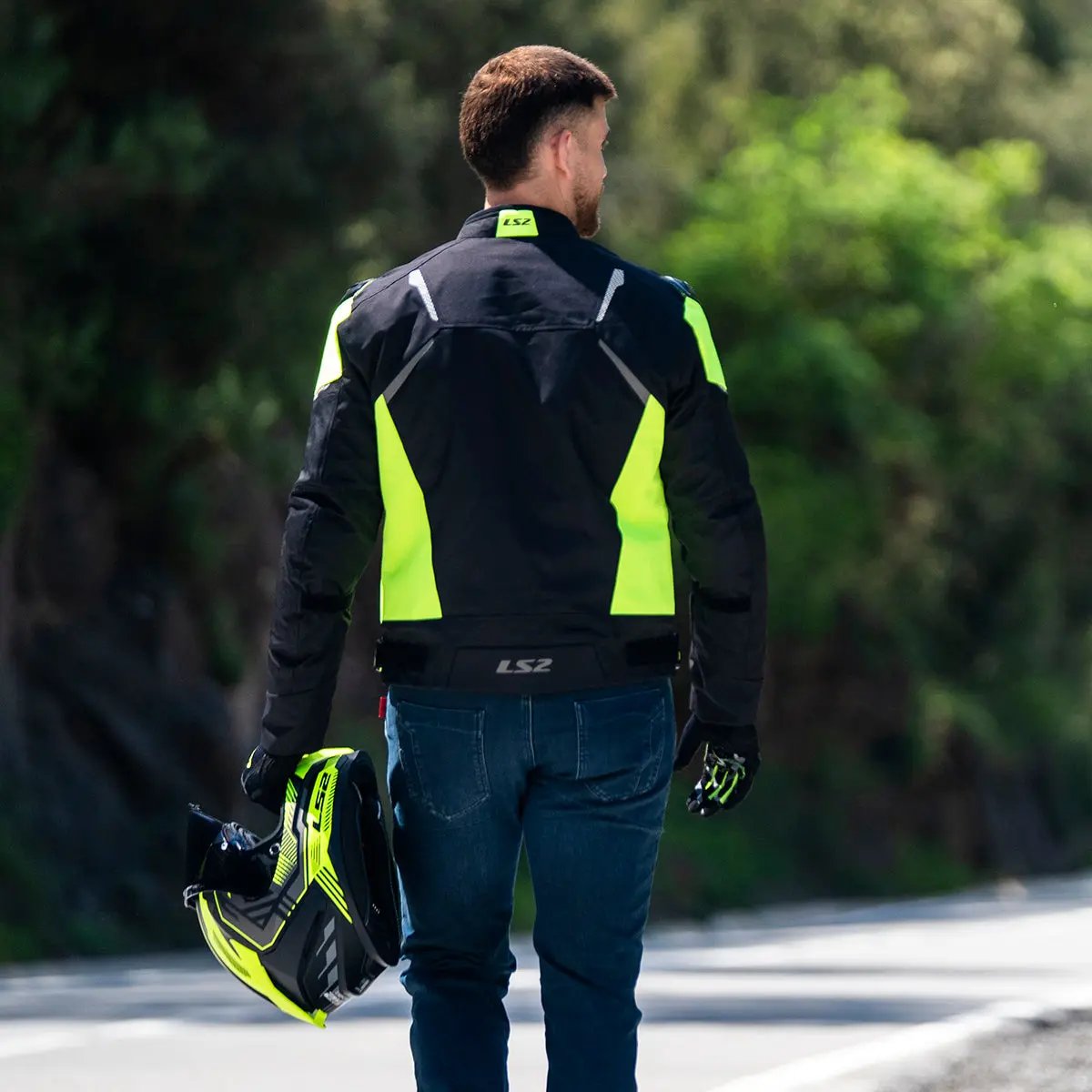 LS2 Zoom Textile Jacket Black / Yellow FREE UK Delivery, FREE 365 Day Returns | Moto Central