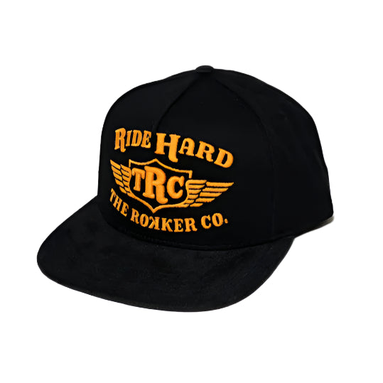 Rokker Ride Hard Snapback Cap Black / Black FREE UK Delivery, FREE 365 Day Returns | Moto Central
