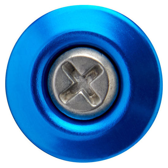 Biltwell Helmet Gen 2 Hardware Kit Blue, blue visor pivot cap close-up