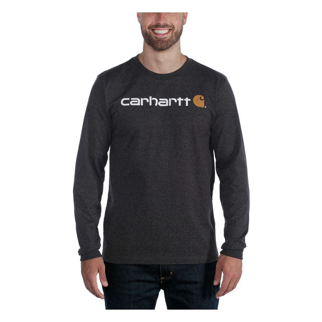 Carhartt Core Logo Long Sleeves T-Shirt Carbon Heather