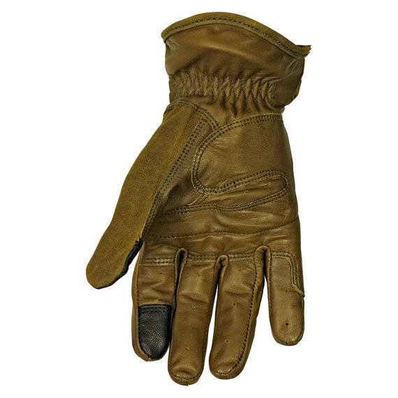 Roland Sands Design Truman Textile Gloves Ranger / Tobacco - palm view