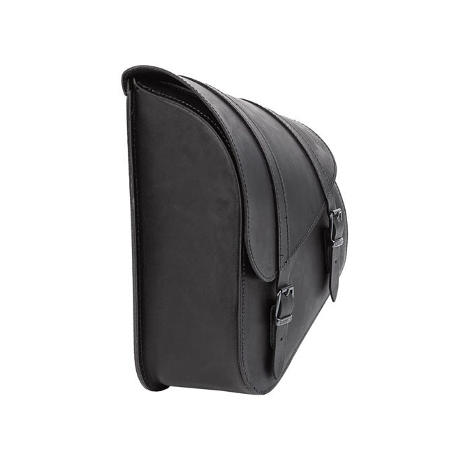 Ledrie Full Leather Swing Arm Bag Left Black For 18-21 M8 Softail