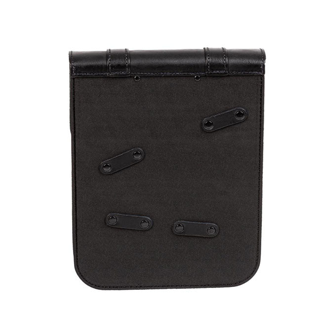 Ledrie Full Leather Swing Arm Bag Left Black For 18-21 Softail