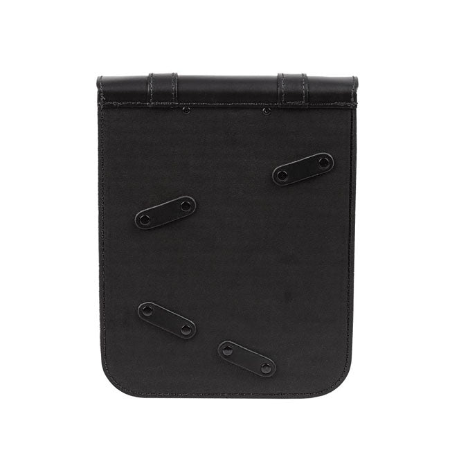 Ledrie Full Leather Swing Arm Bag Left Black For 84-17 Softail (NU)