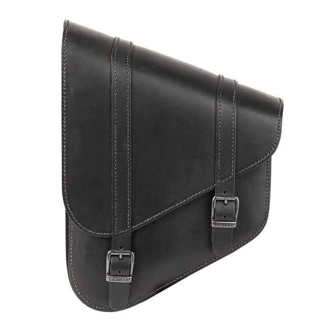 Ledrie Full Leather Swingarm Bag Left Black For 84-17 Softail (NU)